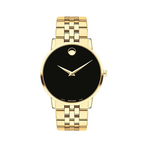 Men's Museum Gold-Tone Stainless Steel Watch  Black Dial