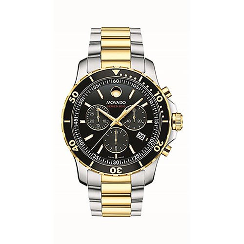 Mens Series 800 Black & Gold Performance Steel Chronograph Watch Black Dial