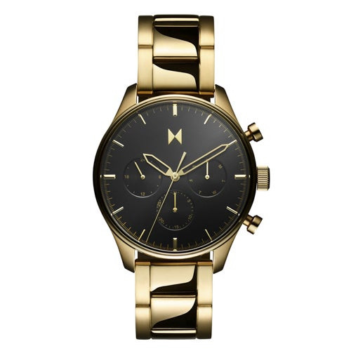 Men's Airhawk Multi-Dial Gold-Tone Stainless Steel Watch  Black Dial