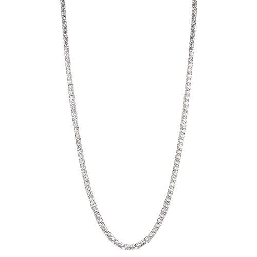 Love All Tennis Necklace Slider Silver