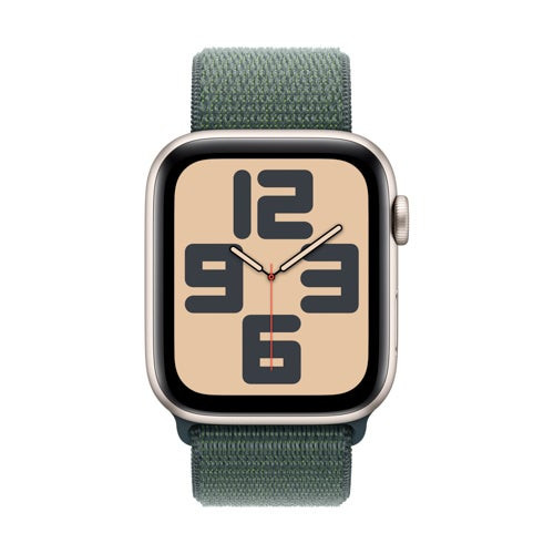 Watch SE GPS+Cellular 44mm Starlight Aluminum Case w/ Lake Green Sport Loop