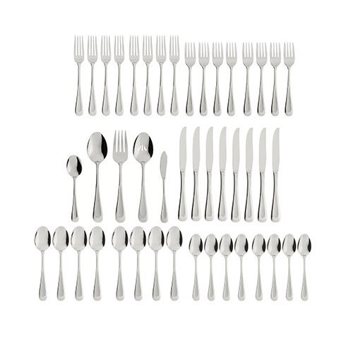 45pc Satin Sand Dune 18/0 Stainless Steel Flatware Set