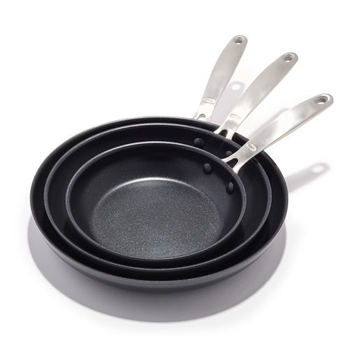 Enhanced 3pc Ceramic Nonstick Frypan Set