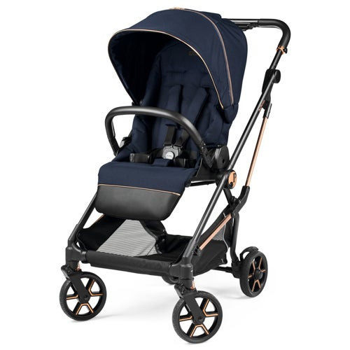 Vivace Single Stroller w/ Reversible Seat & Boot Blue Shine