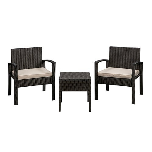 Bern Balcony Chat Set Mocha Wicker