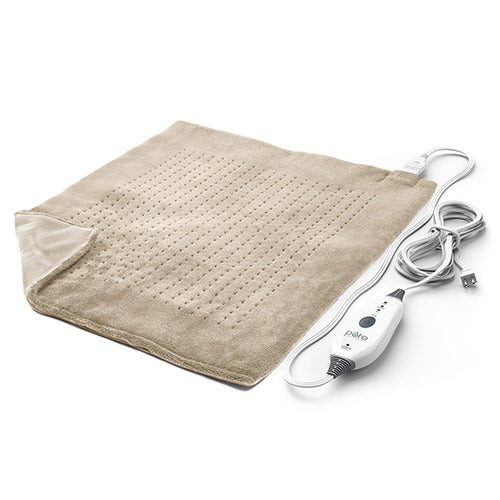 PureRelief Ultra-Wide Microplush Heating Pad Tan