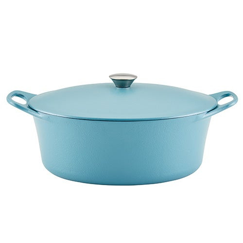 6.5qt Premium Rust Resistant Cast Iron Dutch Oven Agave Blue