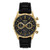 Men's Essential Chronograph Gold & Black Silicone Strap Watch  Black Dial