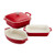 4pc Mixed Baking Dish Set Cherry