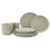12pc Ceramic Dinnerware Set White Truffle