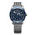 Mens Swiss Army Quartz Silver-Tone Stainless Stele Mesh Watch Blue Dial