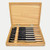 8pc Stainless Steak Knife Set in Olivewood Presentation Box