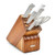 Gourmet 7pc Knife Block Set w/ White Handles