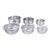 6pc Prep Stainless Steel Nesting Bowl & Strainer Set Silver