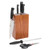 Four Star 8pc Knife Block Set Brown Ash Wood