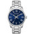 Men's Corporate Exclusive Silver-Tone Stainless Steel Watch  Blue Dial