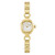 Ladies Classic Cocktail Gold-Tone Stainless Steel Watch Silver Dial