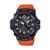Mens Classic Chronograph Analog Orange Resin Watch Black Dial