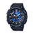 Mens Classic Chronograph Analog Resin Watch Blue & Black Dial