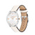 Ladies' Elliot Chalk White Leather Strap  Silver Dial