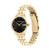 Ladies' Elliot Gold-Tone Stainless Steel Watch  Black Dial