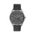 Mens Oliver Gray & Black Leather Strap Watch Gray Dial