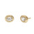Signature Logo Stud Earrings Gold