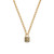 Quilted C Padlock Pendant Necklace
