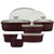 French Colors 12pc Bakeware Set Cabernet