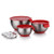 10pc Stainless Steel Mixing Bowl Set Red