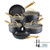 12pc Forged Induction Ceramic Cookware Set Black