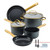 9pc Forged Induction Ceramic Cookware Set Black