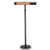 Black Powder Coated Steel Pole Mounted Infrared Patio Heater
