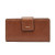 Logan Leather RFID Tab Clutch Wallet Brown