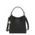 Jessie Leather Small Bucket Crossbody Bag Black
