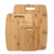 3pc Bamboo Cutting Board Set w/ Handles
