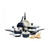 Rio 16pc Ceramic Nonstick Cookware Set Black