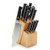 Elite Cutlery 13pc Knife Block Set w/ Black Handles