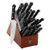 Solution 20pc Self-Sharpening Knife Block Set Brown