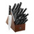 Dynamic 20pc Self-Sharpening Knife Block Set Black Matte