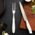 Foreged Accent 2pc Carving Set White