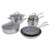 Clad H3 10pc Stainless Steel Ceramic Nonstick Cookware Set