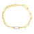 Paperclip Bracelet w/ Diamond Accent Link Gold