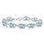 Blue Topaz & Diamond Bracelet