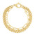 Curb and Paperclip Bracelet Gold