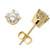 14k Yellow Gold Diamond Solitaire Earrings 1.00twt