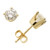 14k Yellow Gold Diamond Solitaire Earrings .33twt