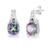Cushion Cut Mystic & White Topaz Earrings