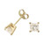 14k Yellow Gold .50twt Princess Cut Diamond Earrings