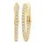 Inside Out Diamond Hoops w/ Hinged Closure Gold